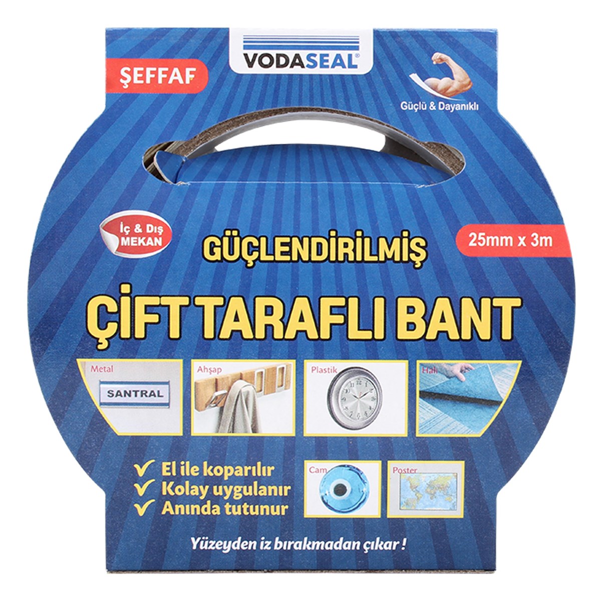 VODASEAL GÜÇLÜ ÇİFT TARAFLI BANT 25*3MT 