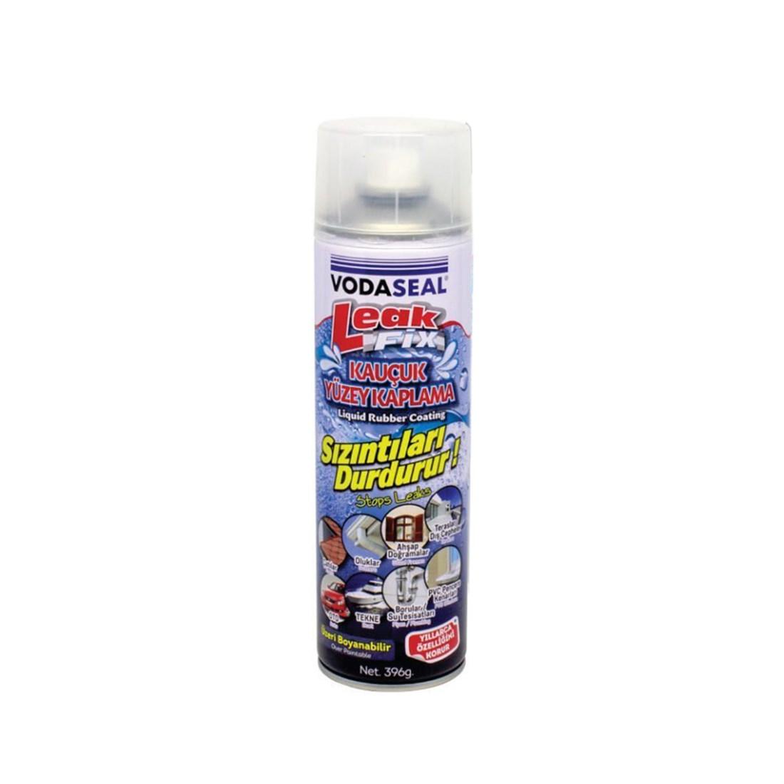 Vodaseal Leak Fix Sprey Kauçuk Kaplama Şeffaf 396Gr