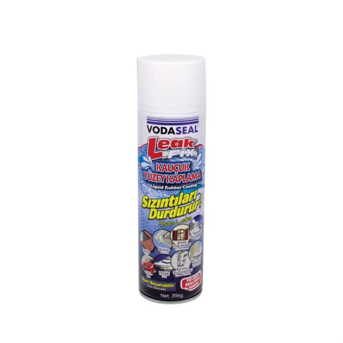 Vodaseal Leak Fix Sprey Kauçuk Kaplama Beyaz 396Gr