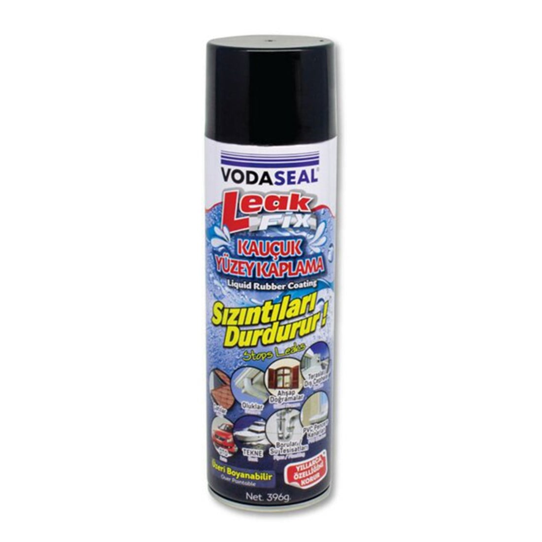 Vodaseal Leak Fix Sprey Kauçuk Kaplama Siyah 396Gr