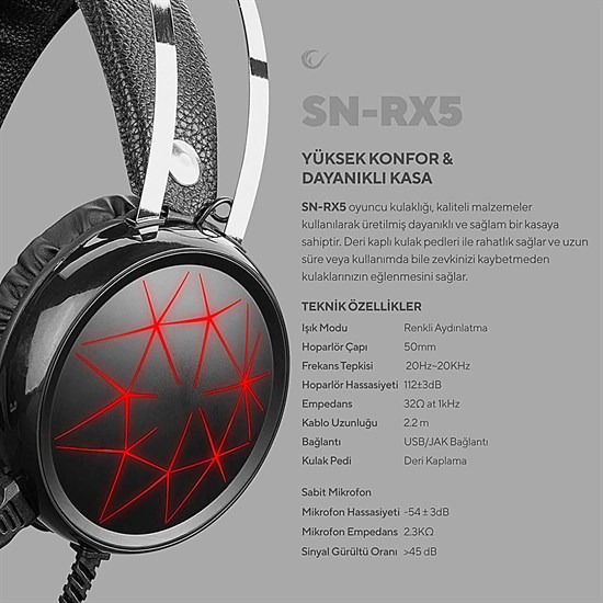 Rampage SN-RX5 Gaming Usb Mikrofonlu Kulaklık - ELK-03446