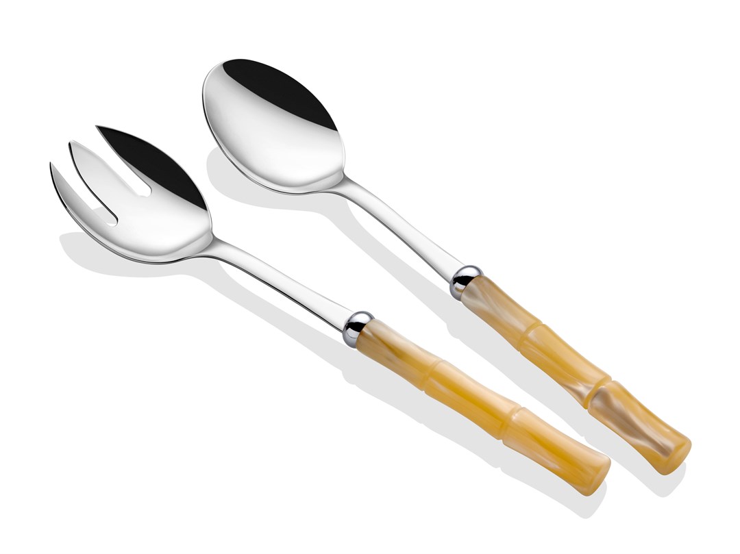Bamboo kemik salata servis seti