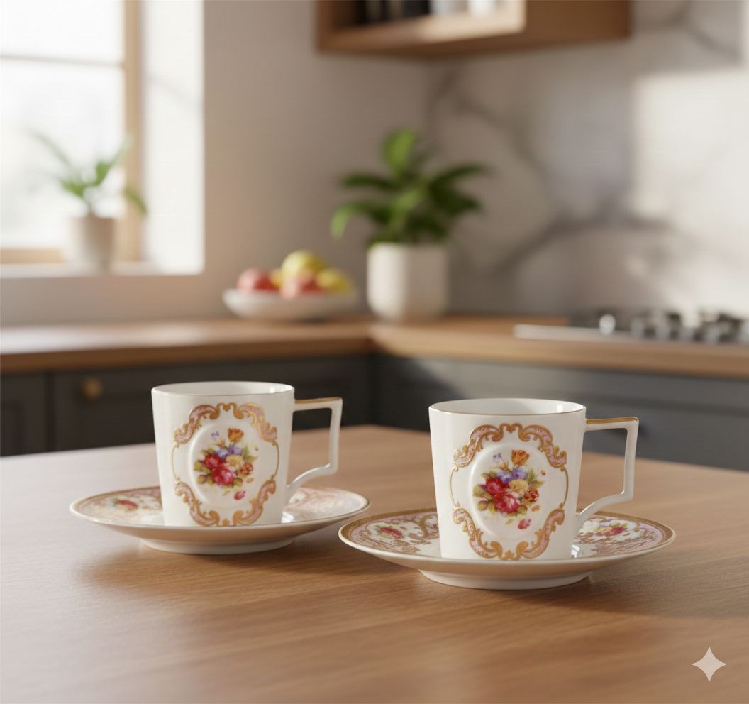 Stempa Venezzia Pink 6lı Fincan Seti