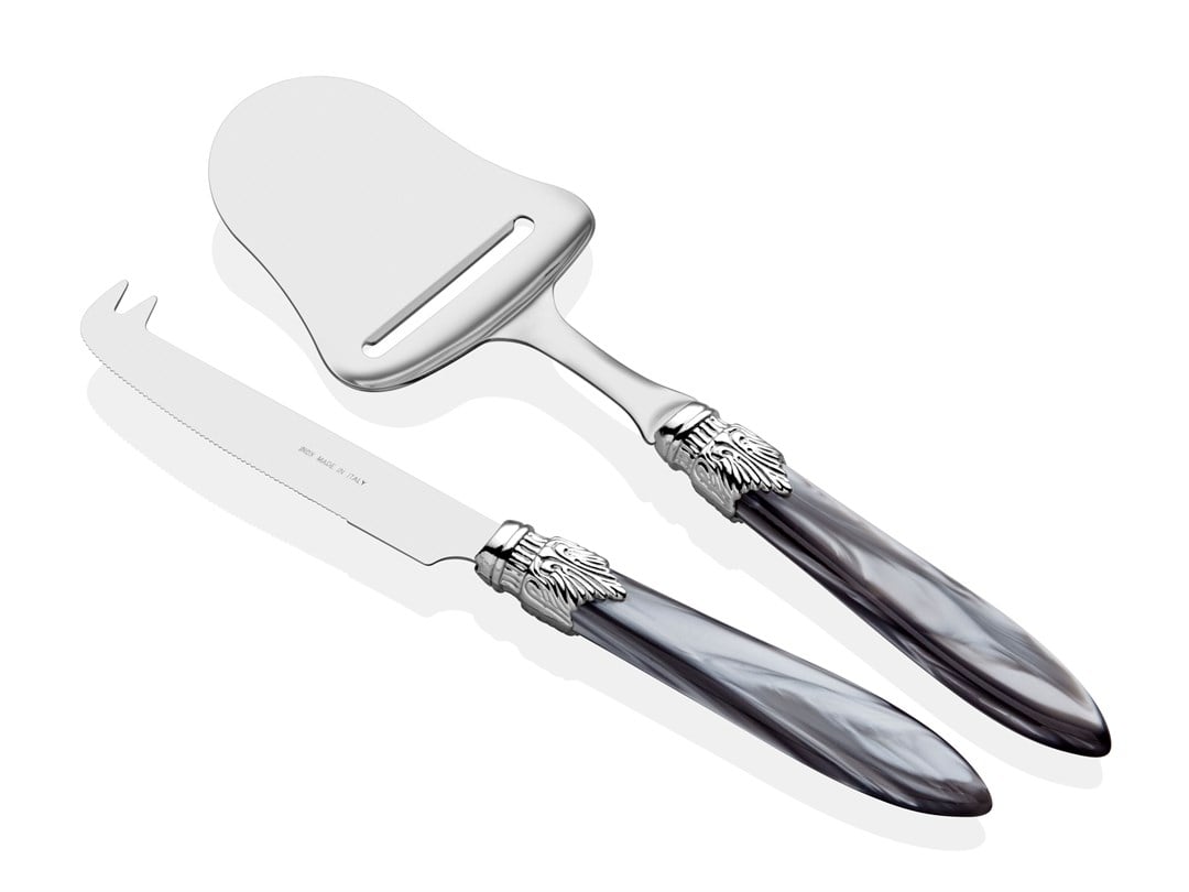 Laura Chrome gri peynir servis seti