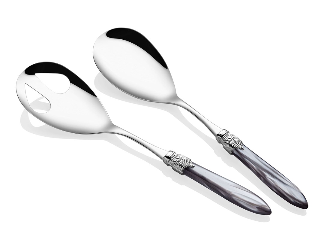 Laura Chrome gri salata servis seti