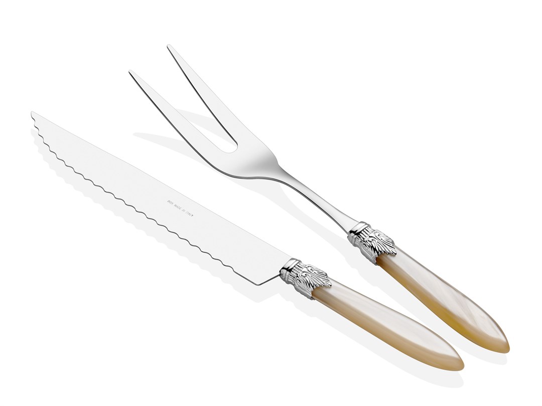 Laura Chrome kemik et çatal bıçak seti