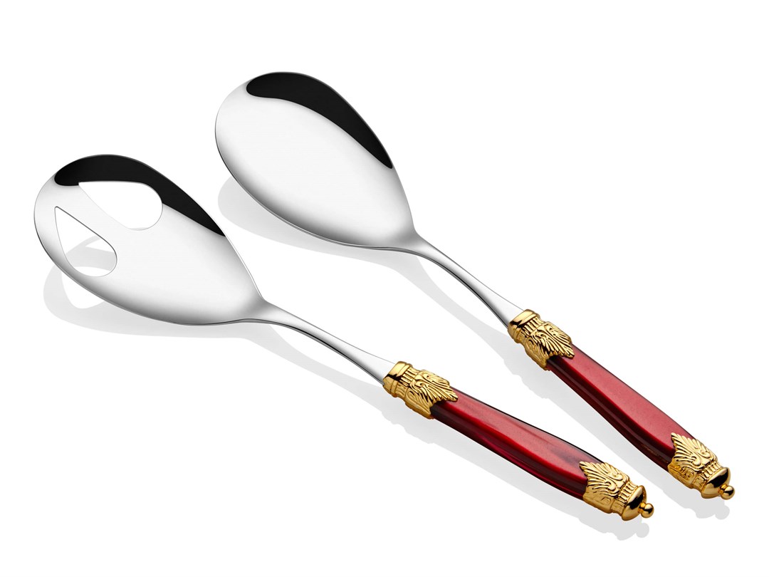 Salata Servis SetiRIVADOSSIEle TrendArianna Ring Bordo Salata Servis Seti