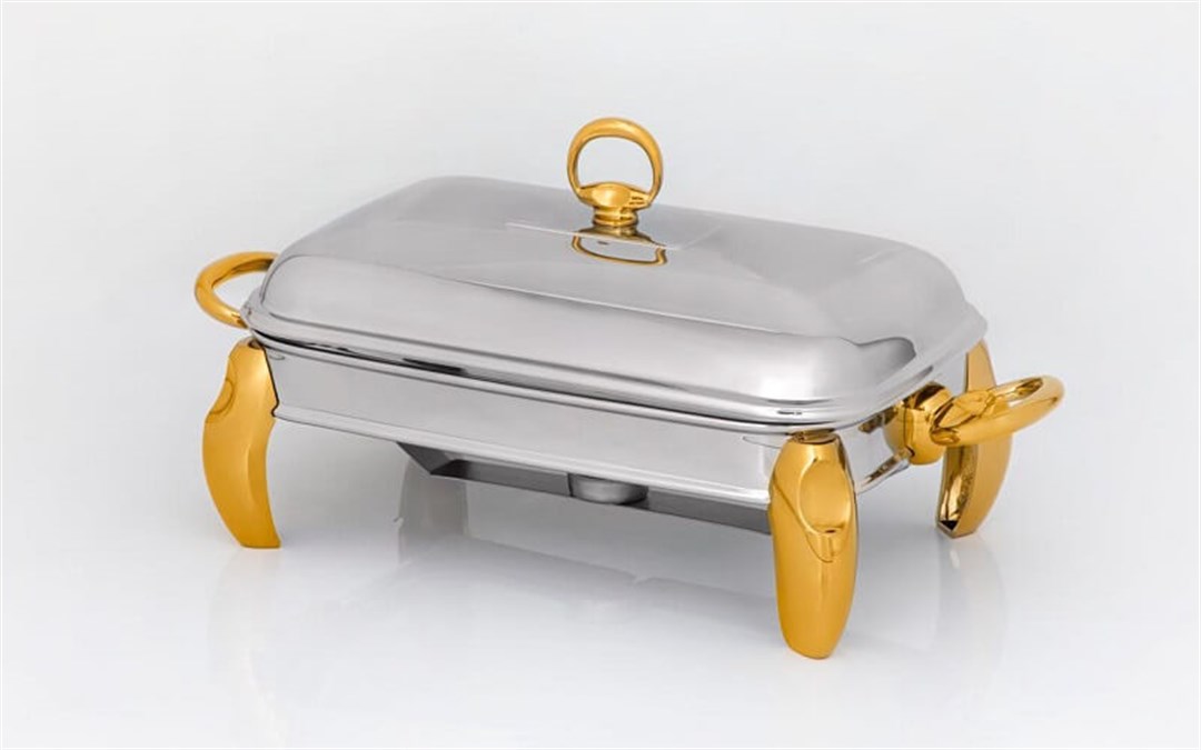 Termal Servis KaplarıMAT STEELEle TrendMum Isıtıcılı Dikdörtgen Servis Seti 1.5 Litre