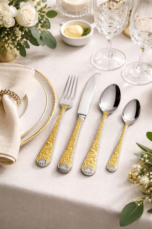 King George Gold 84 Parça Çatal Bıçak Seti