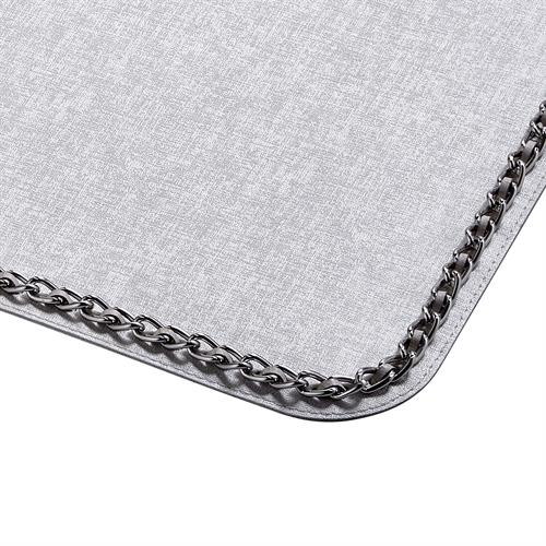 Dikdörtgen Silver Zincirli Beyaz Amerikan Servis