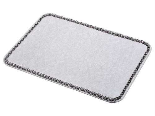 Dikdörtgen Silver Zincirli Beyaz Amerikan Servis