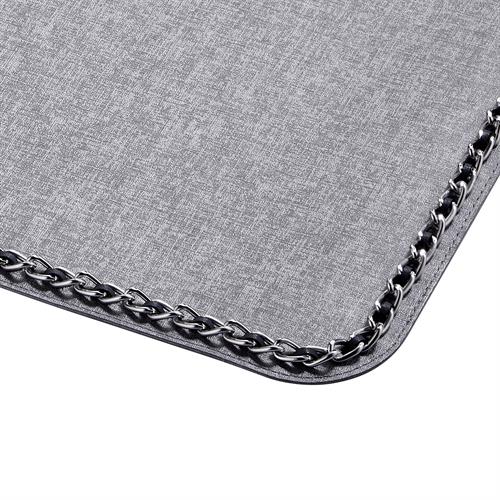 Dikdörtgen Silver Zincirli Gri Amerikan Servis