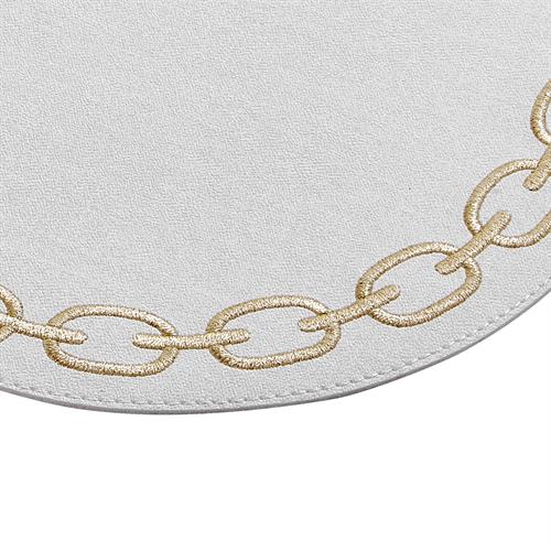 Oval Gold Nakışlı Amerikan Servis