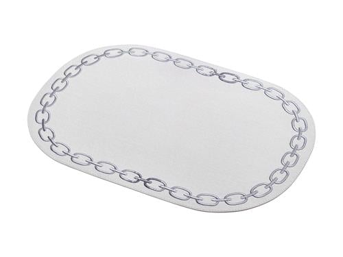 Oval Silver Nakışlı Amerikan Servis