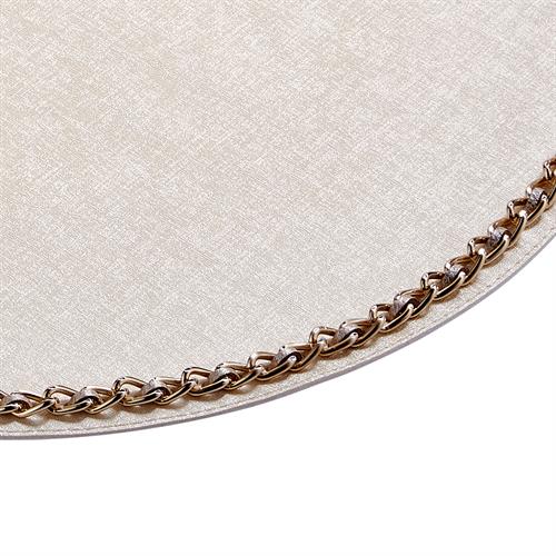 Yuvarlak Gold Zincirli Kemik Amerikan Servis