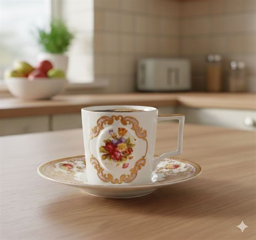 Stempa Venezzia Pink 6lı Fincan Seti