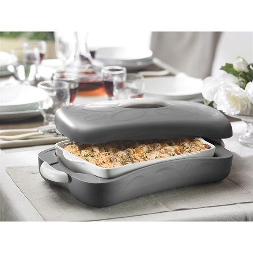 Tuttocaldo Dikdörtgen Termal Servis Kabı Gri