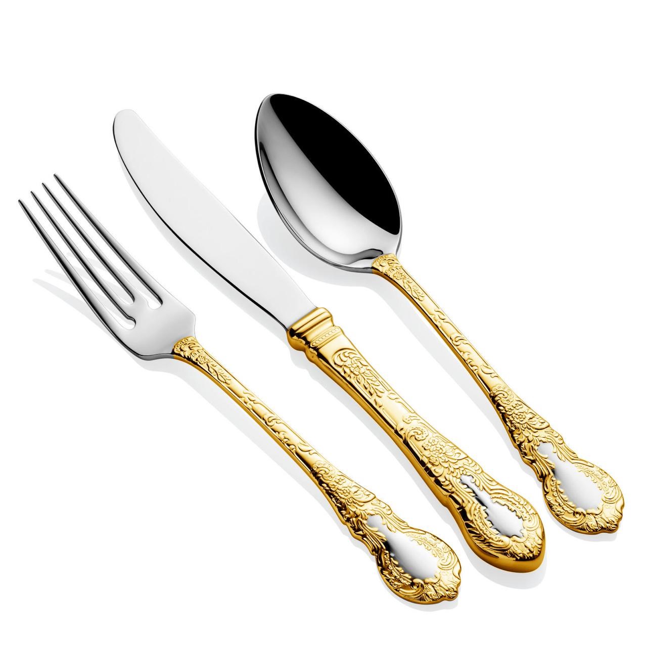 84 ParçaFACE PORTUGALEle Trend Magico Gold 84 Parça Çatal Bıçak Seti