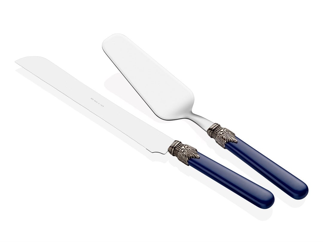 Classic lacivert pasta servis seti