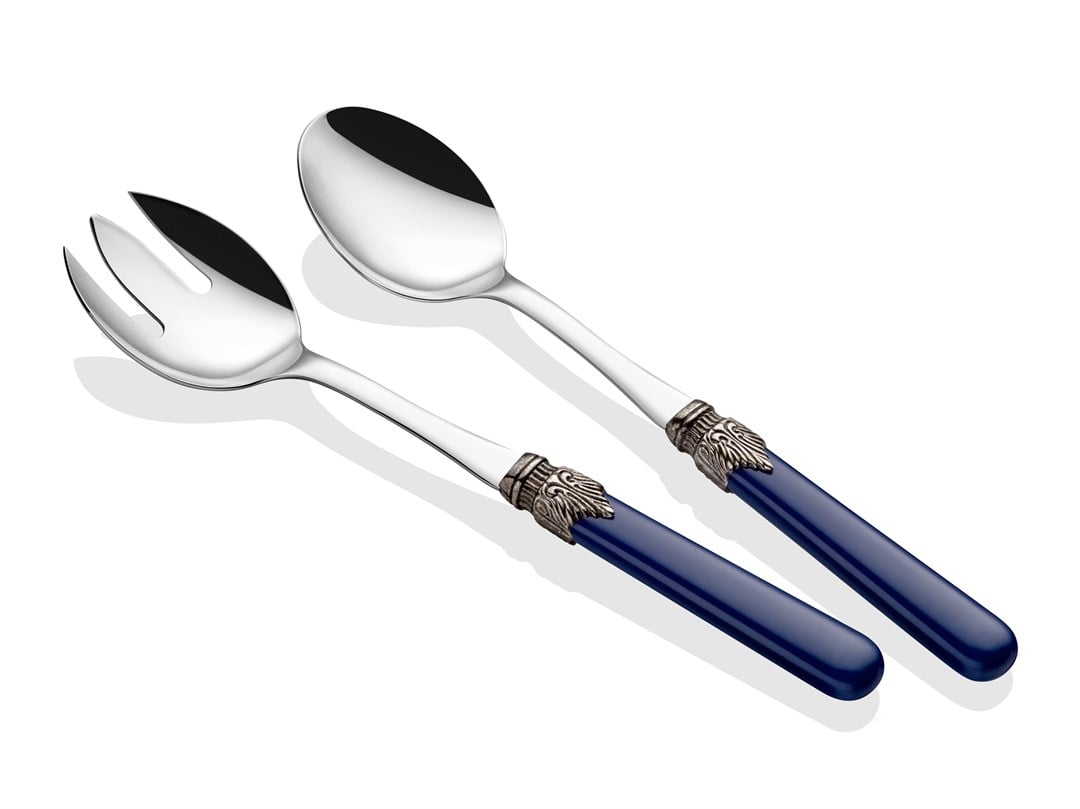 Classic lacivert salata servis seti