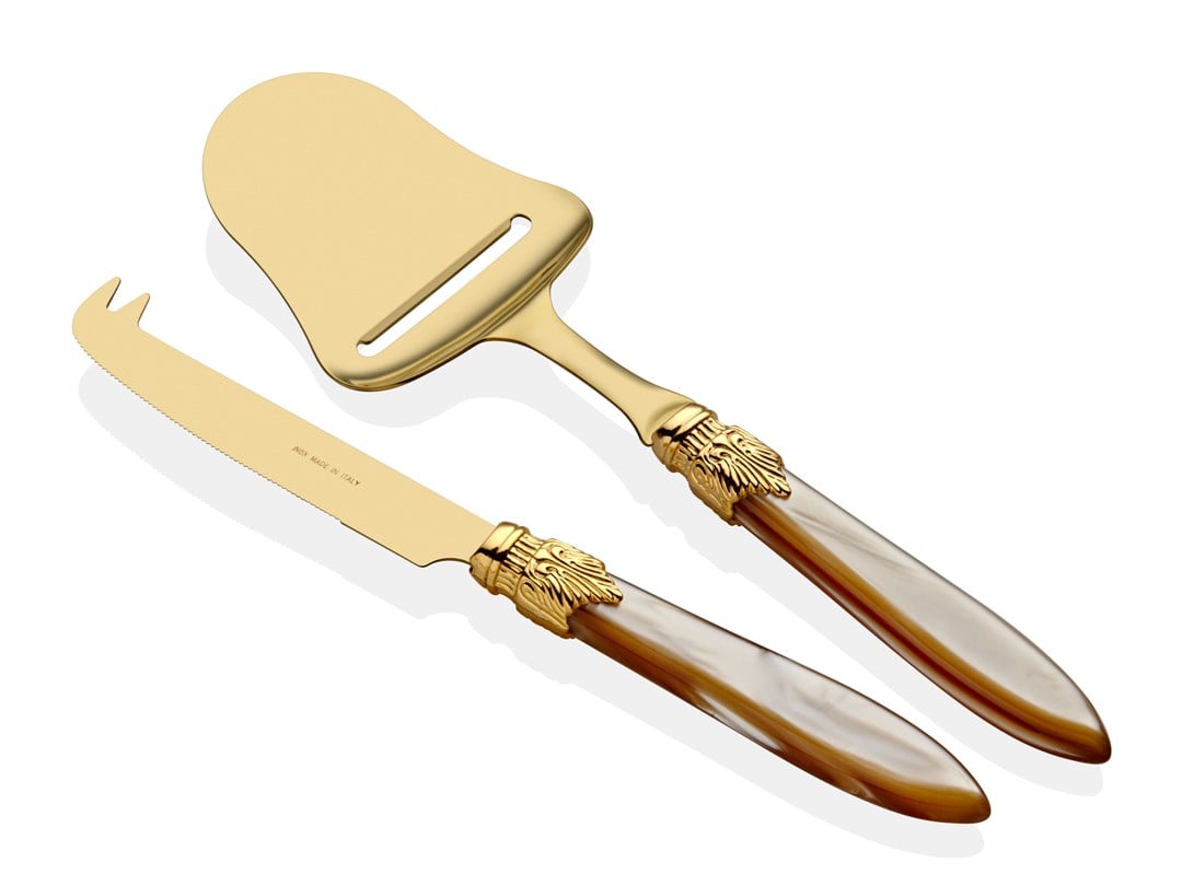 Laura Oro şampanya peynir servis seti