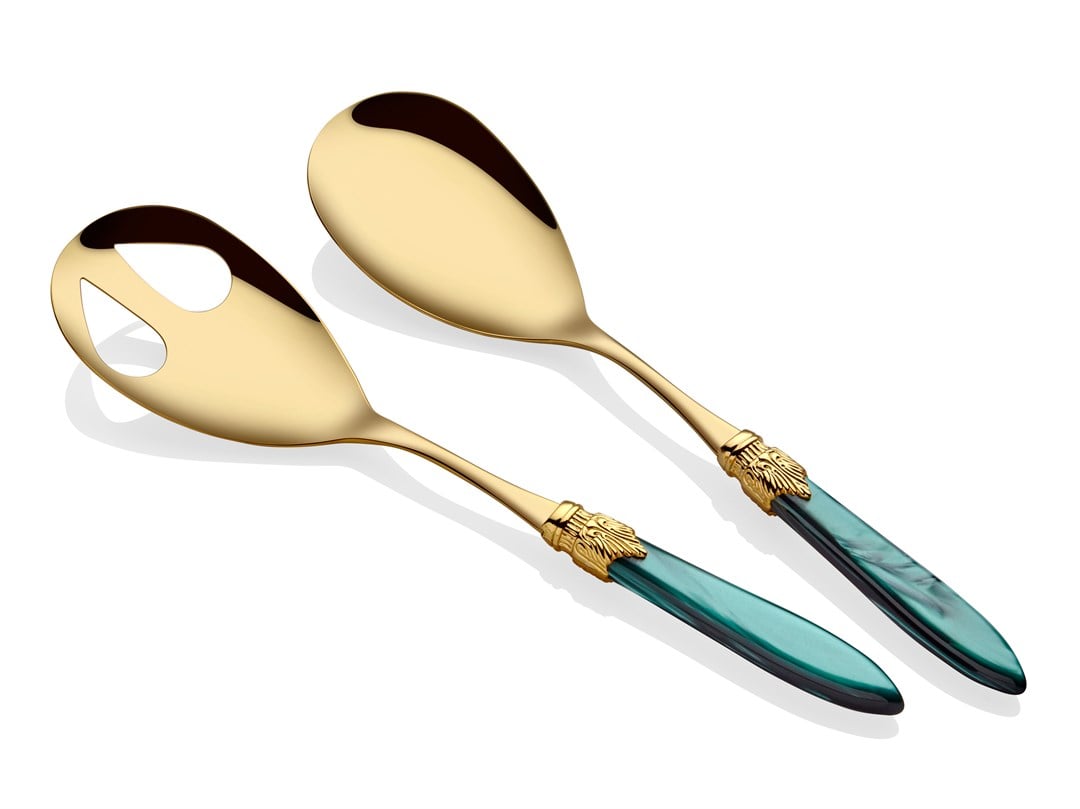 Laura Oro yeşil salata servis seti