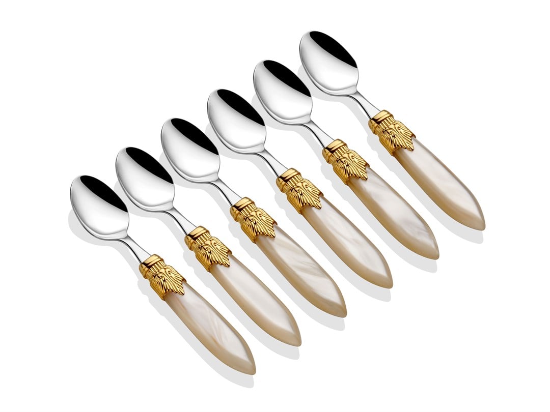 Laura Ring kemik 6lı çay/nescafe kaşık seti