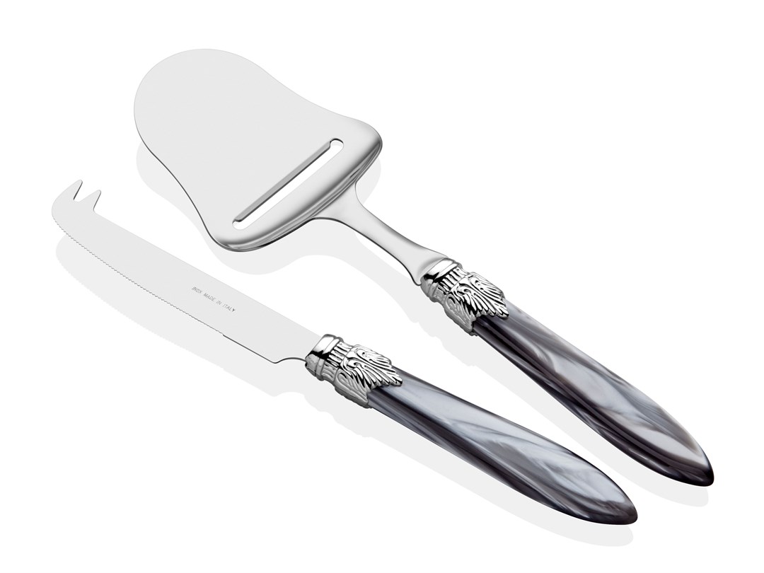 Laura Chrome gri peynir servis seti