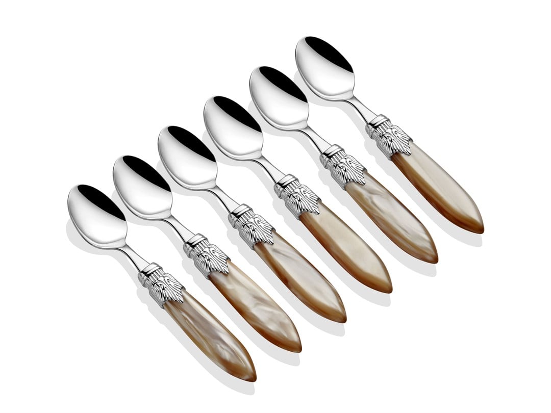 Laura Chrome şampanya 6lı çay/nescafe kaşık seti