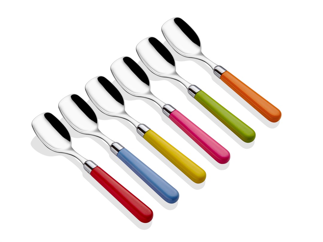 Pastello 6lı assorti renk dondurma kaşığı