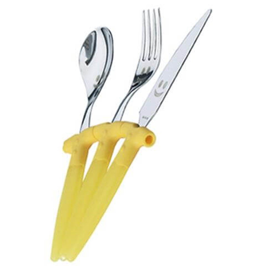 Trebimbi sarı 3p çocuk çatal bıçak seti