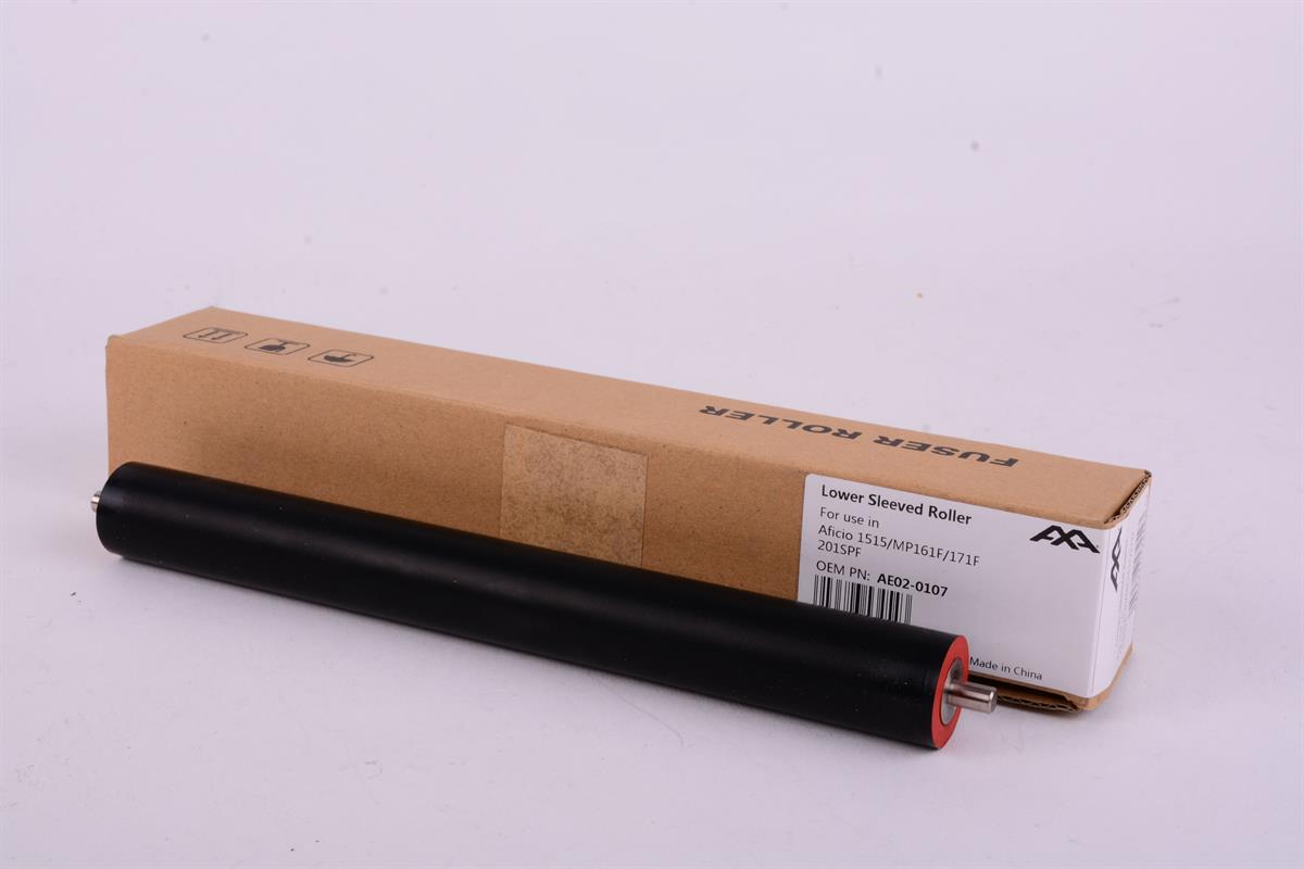 Aficio 1515 AA Lower Sleeved Roller ( AE020107) MP 161F MP 162F MP 171 MP 201   ( Aficio MP 161F,  MP 162F,  MP 171F, MP 201SPF)  Lanier LD015/ LD016/ LD117/ LD220F
