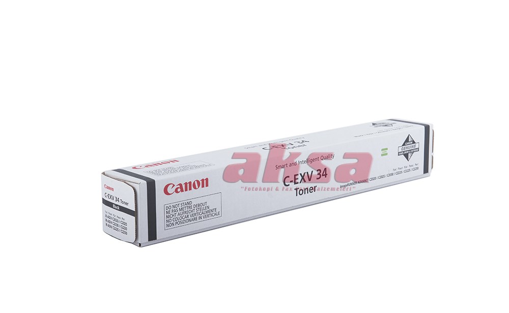 CANON C EXV 34 Orijinal Black Toner 3782B002AA   IR C 2000 2020 2030 2020i/ 2220 2225 2230