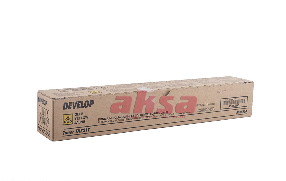 DEVELOP TN 321Y Orijinal Yellow Toner 25K   ineo C 224 C 284 C 364