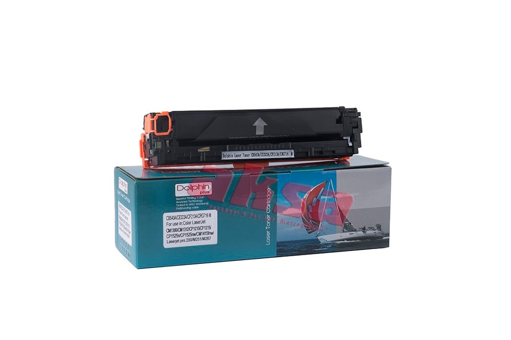 HP CB 543A CE 323A CF 213A CRG 731 716 316 131 331 116 Dolphin Magenta Toner   CM 1300/ 1312/nfi/ CP 1210/ 1215/ 1217/ 1510/ 1515/ 1518/Pro CP 1525n/nw/CM 1415  Pro 200 Color M251/ MFP M276, Canon MF 628/ 626/ 624/ 623/ 621cn/ 8280/ 8250