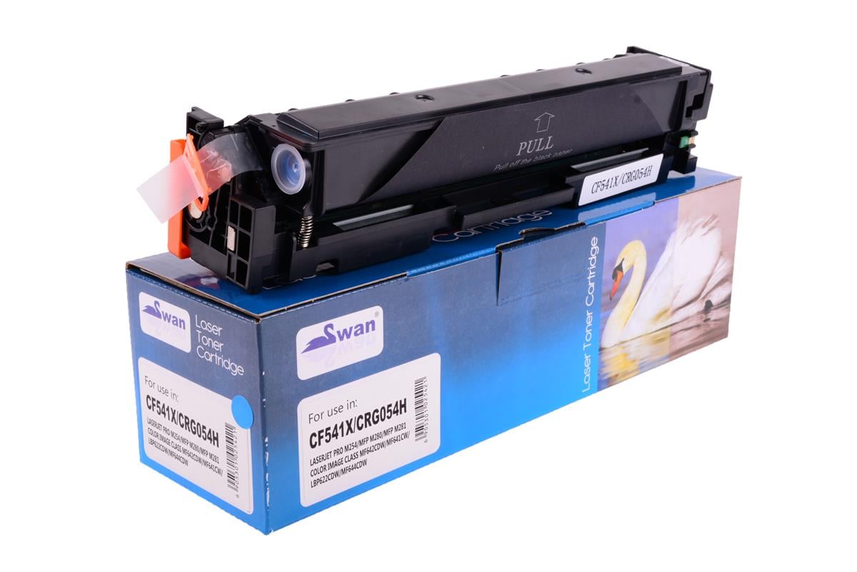 HP CF 541X CRG 054H Swan Cyan Laser Toner(2 5K) Pro M254nw M254dw M281fdn w   (KOLİ 20) LBP 621Cw/623Cdw/640C,MF 640C/ 641Cn /641Cw/642Cdw/643Cdw/644Cdw/645Cx