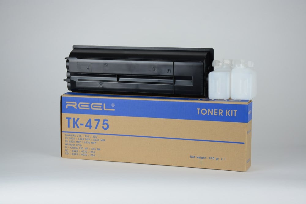 KYOCERA TK 475HC Reel Toner 870 gr Yüksek Kapasite   KOLİ 10LU FS 6025 6030 6530 Taskalfa 255 255B 256 305  UTAX CD 256, 5025, 5030, TA 256, 6025, 6030 (Chip Farklı)