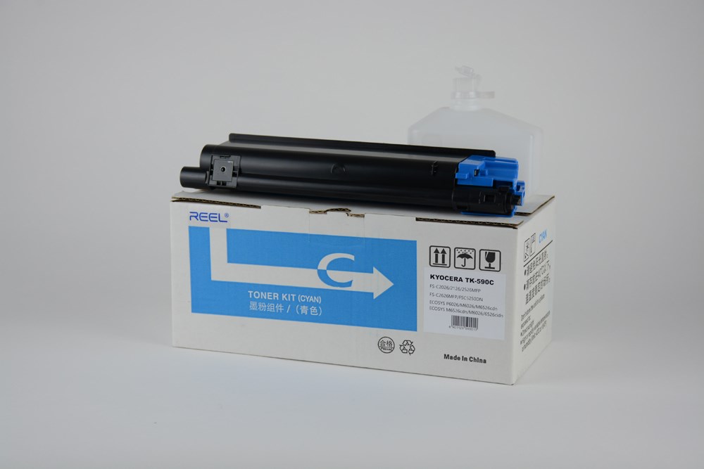KYOCERA TK 590 Reel Cyan Toner ( 150gr )   ECOSYS M 6026cdn M 6026cidn P 6026cd FS C 2026 2126 2526 2626MF P FSC 5250DN