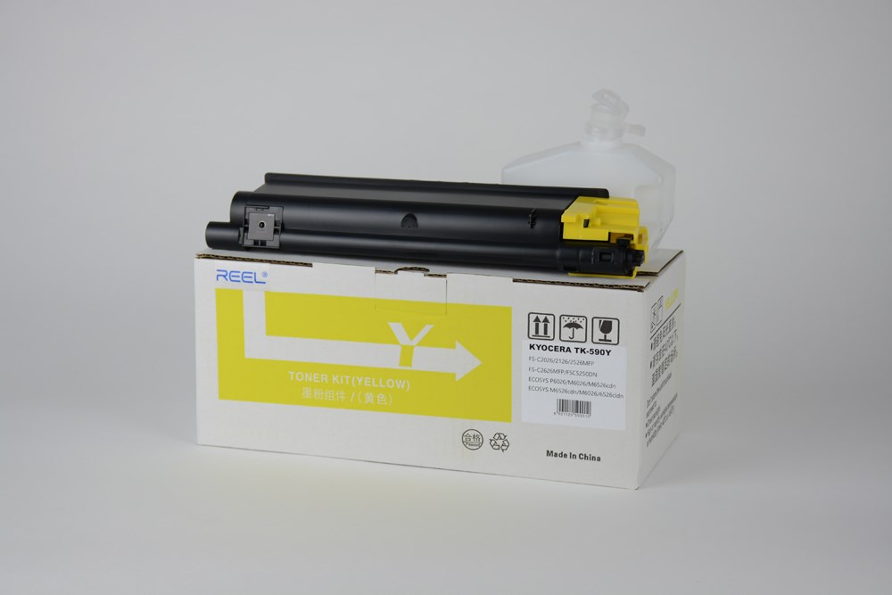 KYOCERA TK 590 Reel Yellow Toner ( 150gr )   ECOSYS M 6026cdn M 6026cidn P 6026cd FS C 2026 2126 2526 2626MF P FSC 5250DN