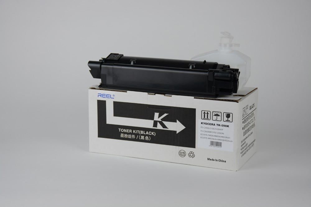 KYOCERA TK 590HC Reel Black Toner 200 gr   ECOSYS M 6026cdn M 6026cidn P 6026cd/ FS C 2026 2126 2526 2626MF P FSC 5250DN