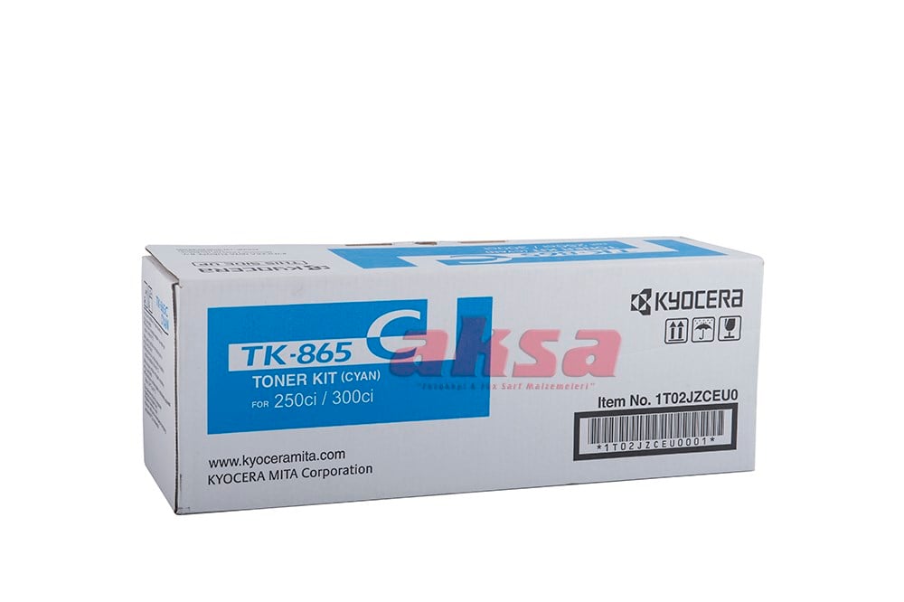KYOCERA TK 865 Orijinal Cyan Toner 12K 1TO2JZCEUO   Taskalfa 250ci Taskalfa 300ci Taskalfa 350ci