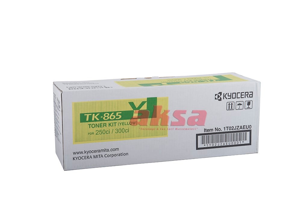 KYOCERA TK 865 Orijinal Yellow Toner 12K 1TO2JZAEUO   Taskalfa 250ci Taskalfa 300ci Taskalfa 350ci
