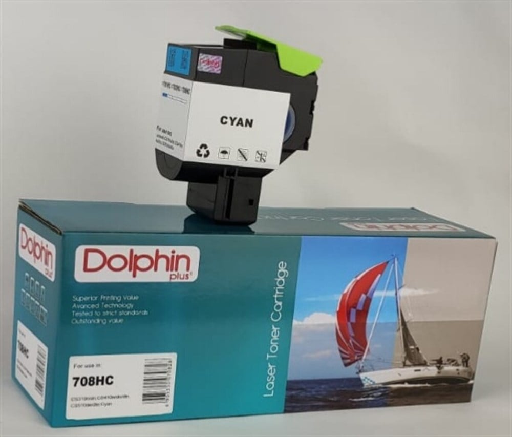 LEXMARK 708HC Dolphin Cyan Toner 3K CS310n/dn/CS410e/de/dte/CS510de/dhe/dthe