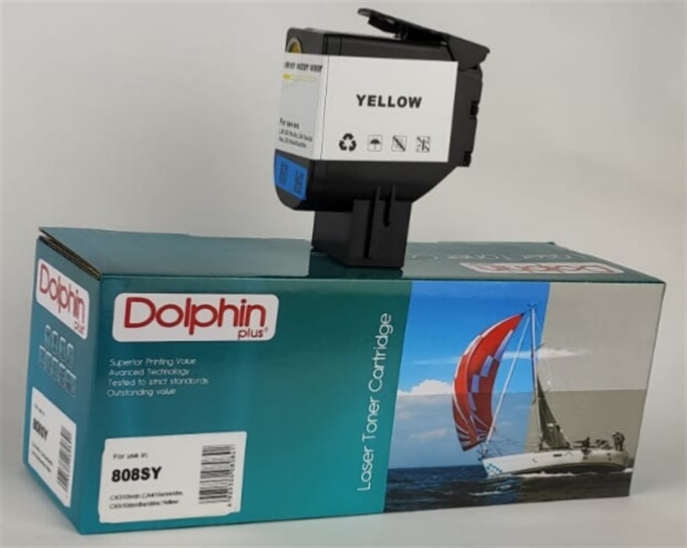 LEXMARK 808SY Dolphin Yellow Toner 2K CX310n/dn/CX410e/de/dte/CX510de/dhe