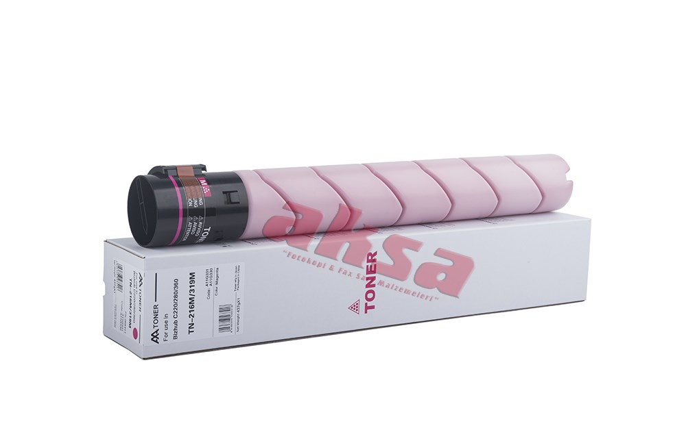 MINOLTA TN 216 M TN 319 M AA Magenta Toner 437g Bizhub C 220 280 360   Bizhub C 220 C 280 C 360 DEVELOP İneo C 220 C 280 C 360