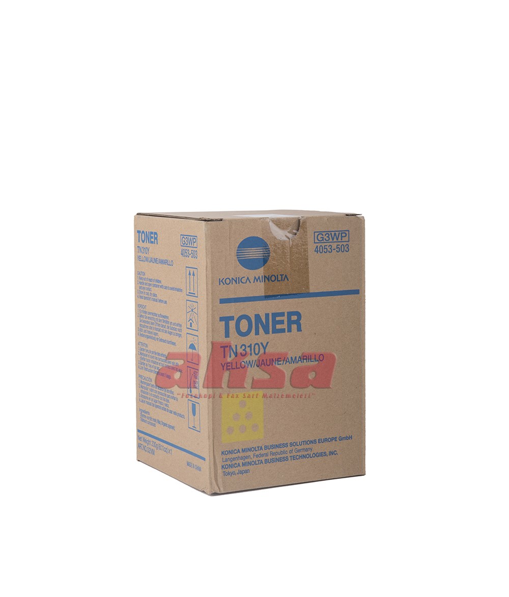 MINOLTA TN 310Y Orijinal Yellow Toner 11 5K 4053 503   BIZHUB C 350/ C 351/ C 450