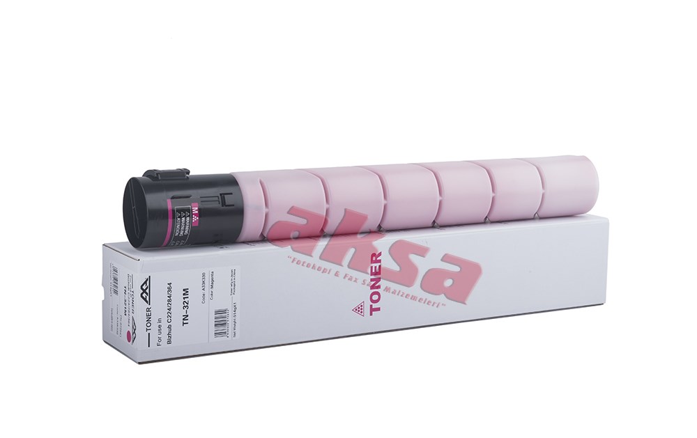 MINOLTA TN 321 M AA Magenta Toner 25K 514g Bizhub C 224 284 364 224e 284e 364e   Bizhub C 224 C 284 C 364 C 224e/ 284e/ OLİVETTİ MF 222/ 282/ 362  MURATEC MFX 2280/2880/3680