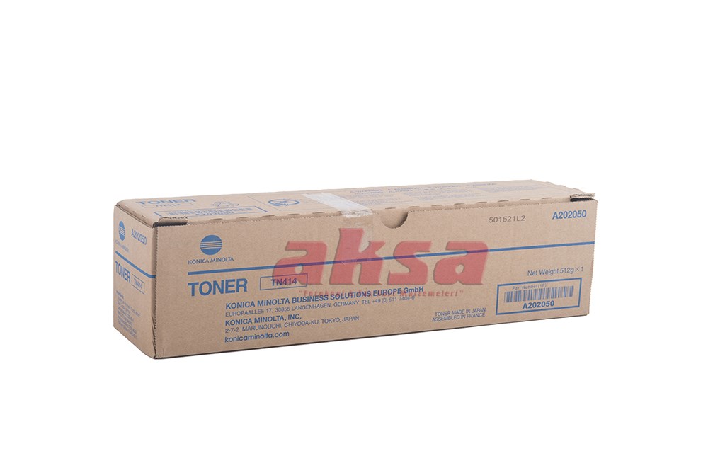 MINOLTA TN 414 Orijinal Toner 25K A202050 Bizhub 363 423   BIZHUB 363/ 423/ DOCUJET 4201/ 4228/ 4236