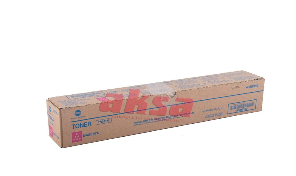 MINOLTA TN 321M Orijinal Magenta Toner 25K Bizhub C 224 284 364 ( A33K350)   Bizhub C 284 Bizhub C 224e Bizhub C 284e Bizhub C 224 Bizhub C 364e   Bizhub C364
