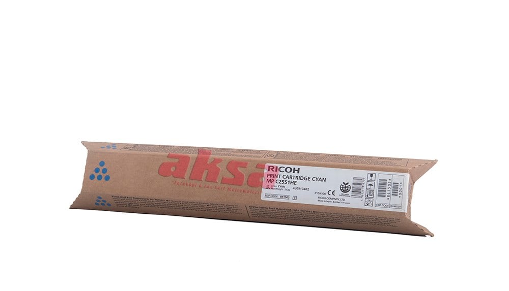 RICOH MPC 2030 MPC 2051 MPC 2550 MPC 2551 Orijinal Cyan Toner 841505   MPC 2051/2551